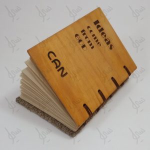 دفتر جلد چوبی سفارشی دست ساز